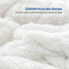 Nouveau ! Sherpa Fausse fourrure  Couverture lestée apaisante  - 48x72 ou 60x80 15 lbs  - Plusieurs couleurs disponibles - 48'' x 72'' BLANC  - 15 lbs -