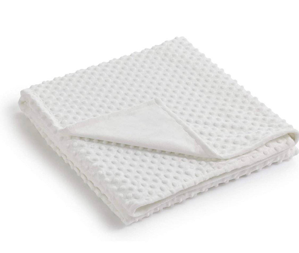 Warm - ORIGINAL MINKY DOTS COVER FOR WEIGHTED BLANKETS - Twin - 48'' x 72'' (WHITE) -