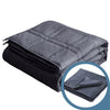 PREMIUM COOLING BAMBOO THERAPY SET - ICED 3.0 Cooling Weighted Blanket - Grey -Twin/Full - 60'' x 80'' (15 lbs)