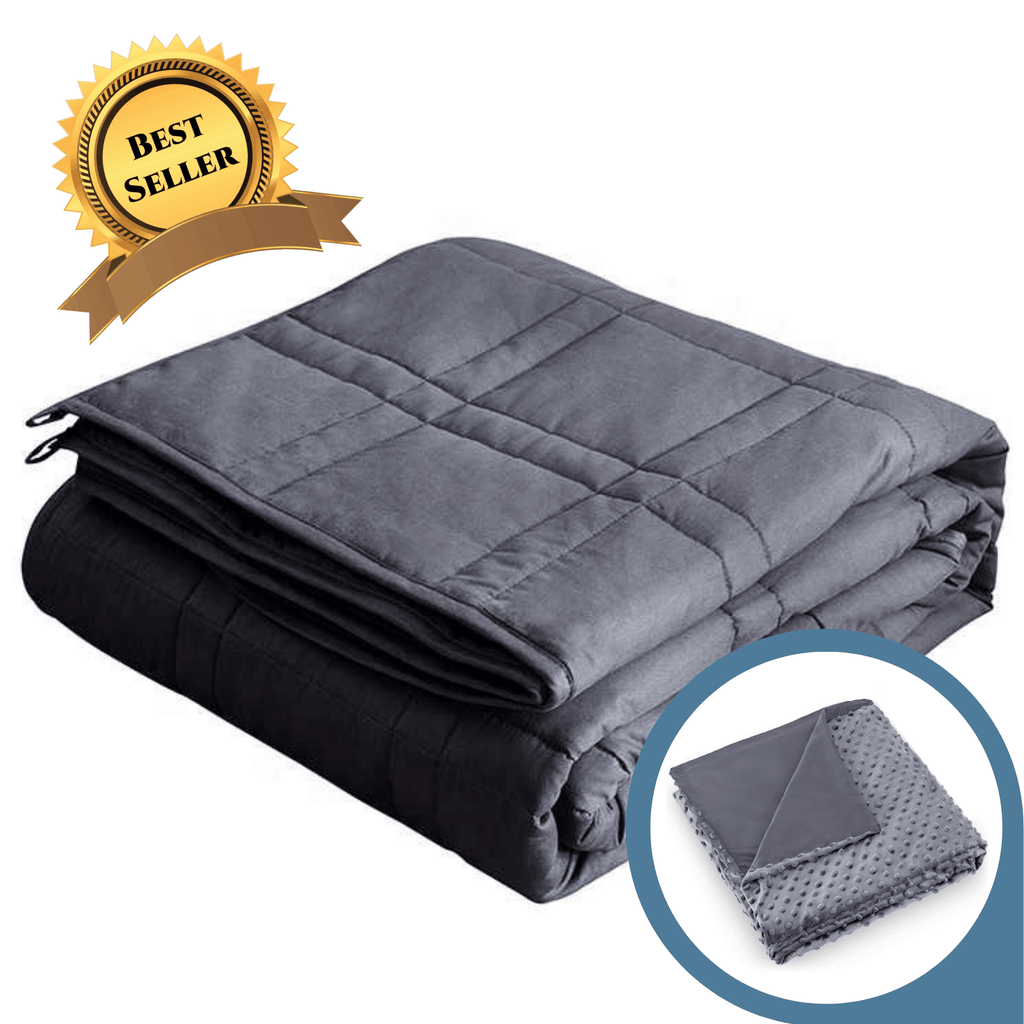 PREMIUM DUAL THERAPY SET FOR ALL SEASONS - Twin - 48'' x 72'' (15 lbs) -Grey