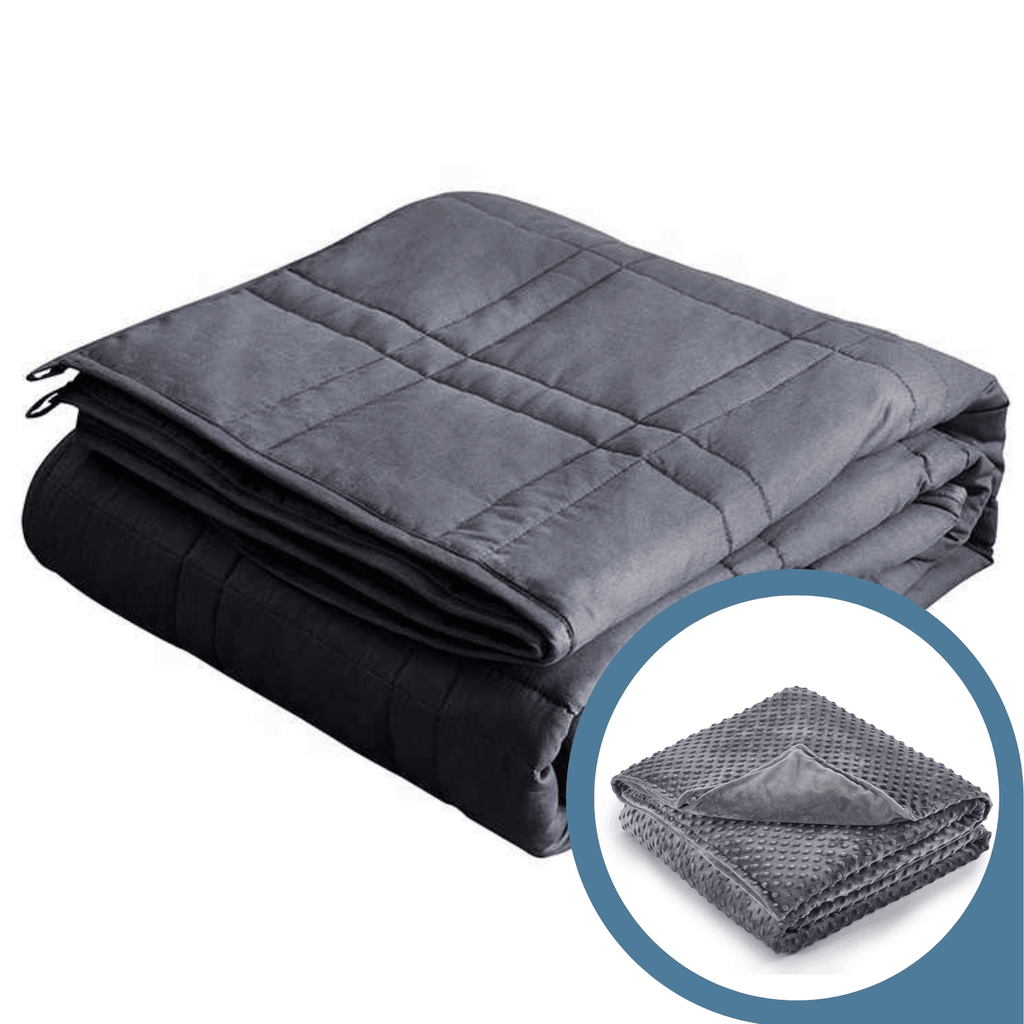PREMIUM SET FOR CHILLY SLEEPERS - Grey -Twin - 48'' x 72'' (15 lbs)