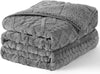 SHERPA WEIGHTED BLANKET - New! - 48'' x 72'' -Light Grey
